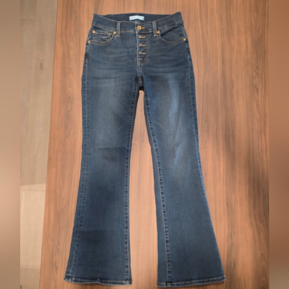 7 For All Mankind Classic Button Fly Flared Jeans Size 25